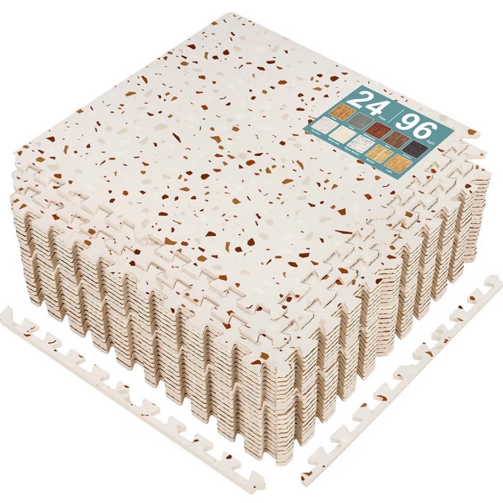 Sorbus Terrazzo Pattern Foam Interlocking Floor Tiles